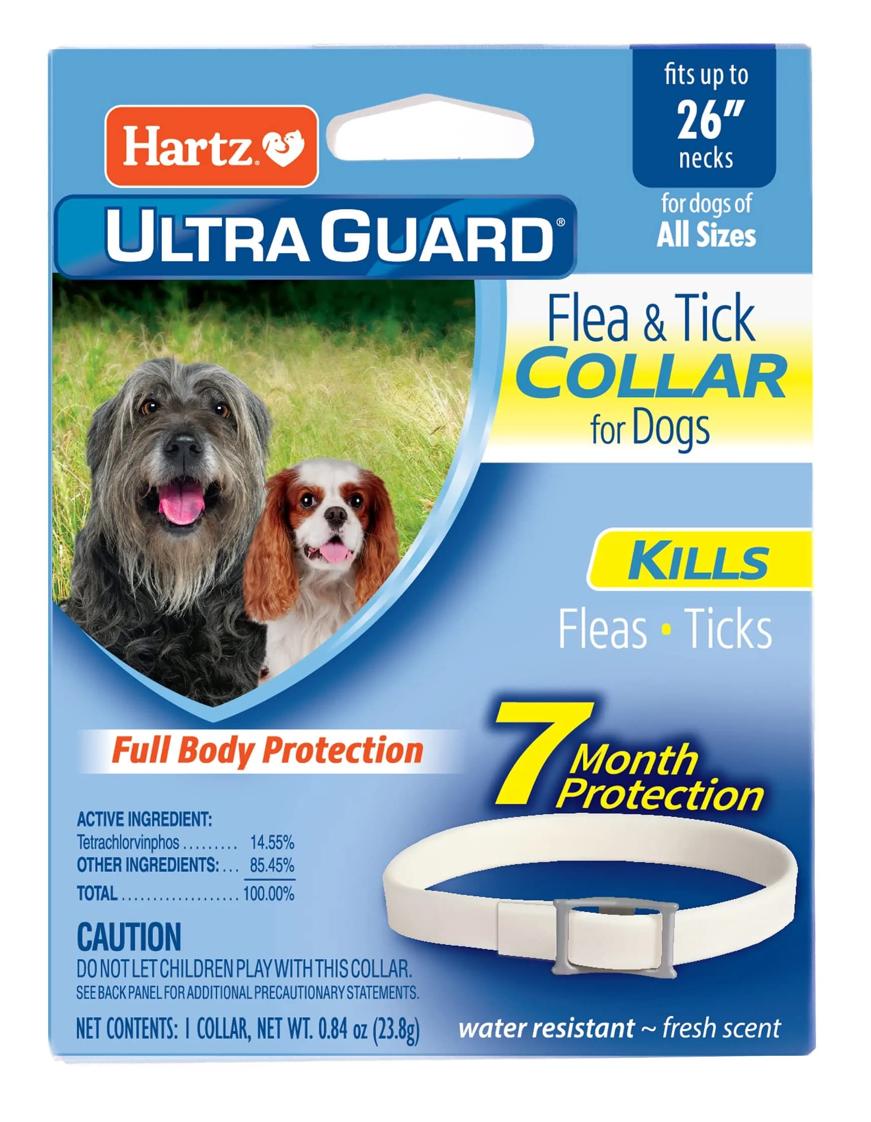 Hartz UltraGuard Flea & Tick Collar for Dogs and Puppies, Up to 26 Inch Neck | 7-Month Protection - main product image