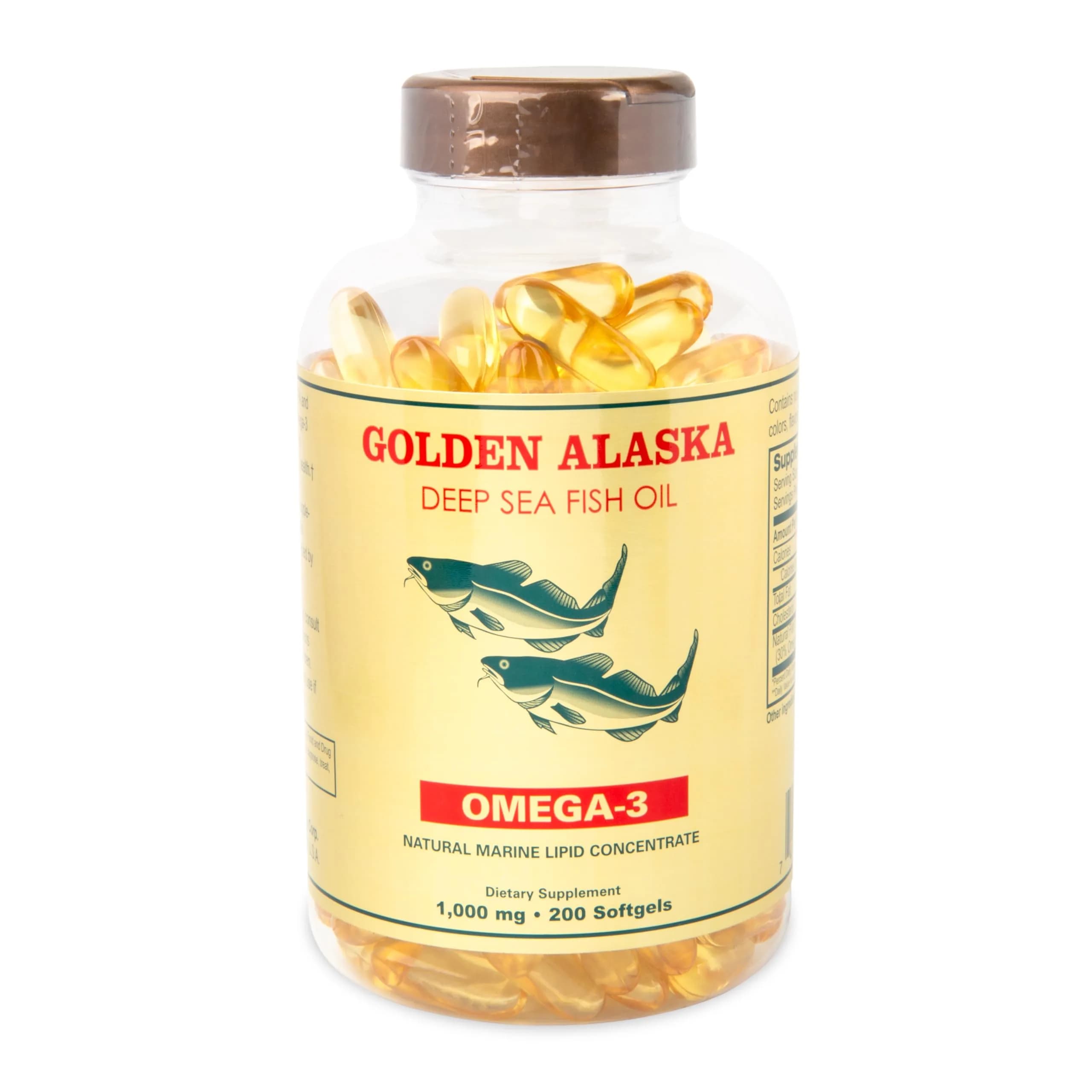 NCB Omega 3 Alaska Deep Sea Fish Oil 1000mg 200 Softgels | EPA 360mg, DHA 240mg per 2 Softgels - main product image