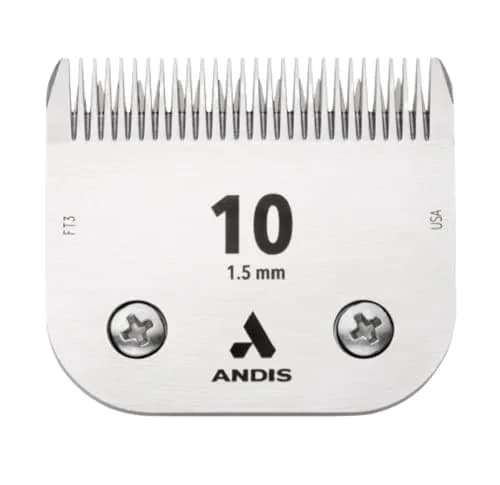 Andis Ultra Edge Dog Clipper Blade 10 | Carbon Steel, Heat & Rust Resistant (0.25 inch cut) thumbnail 1