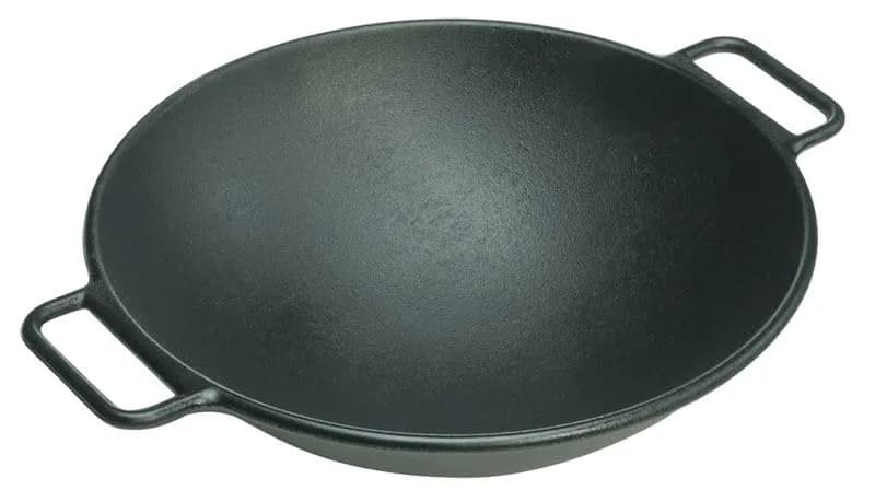 Lodge Bold 14 Inch Seasoned Cast Iron Wok | 3.0 L (101.4 Fl Oz) Stir-Fry Pan thumbnail 4