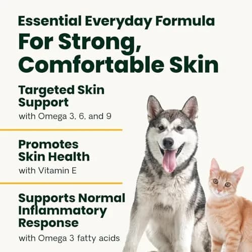 VetriScience Omega Healthy Skin Capsules for Dogs and Cats, 90 Count | Supports Skin Health & Reduces Itching thumbnail 3