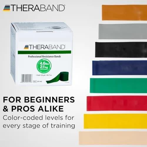 THERABAND Heavy Resistance Latex Exercise Band Roll 50 Yards (4570 cm) | Professional Grade for Strength & Flexibility thumbnail 7