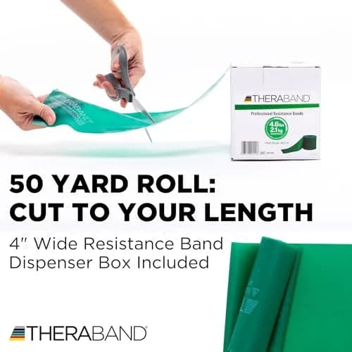 THERABAND Heavy Resistance Latex Exercise Band Roll 50 Yards (4570 cm) | Professional Grade for Strength & Flexibility thumbnail 2