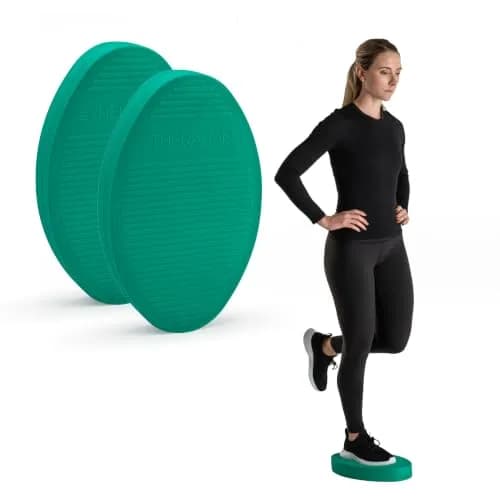 THERABAND Stability Trainer Pad, Foam Balance Pad, Firm, Set of 2, Green | Improve Balance & Core Strength thumbnail 4