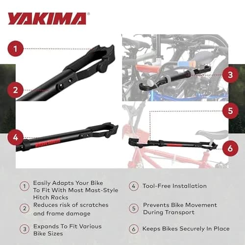 Yakima TubeTop Mast-Style Bike Frame Adapter for Hitch Rack Transport | Versatile, Stable & Easy to Install thumbnail 3