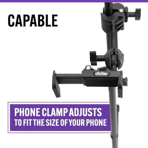 OnStage TCM500 Smartphone Mic Stand Holder | Mounts Phones for Recording & Streaming thumbnail 5
