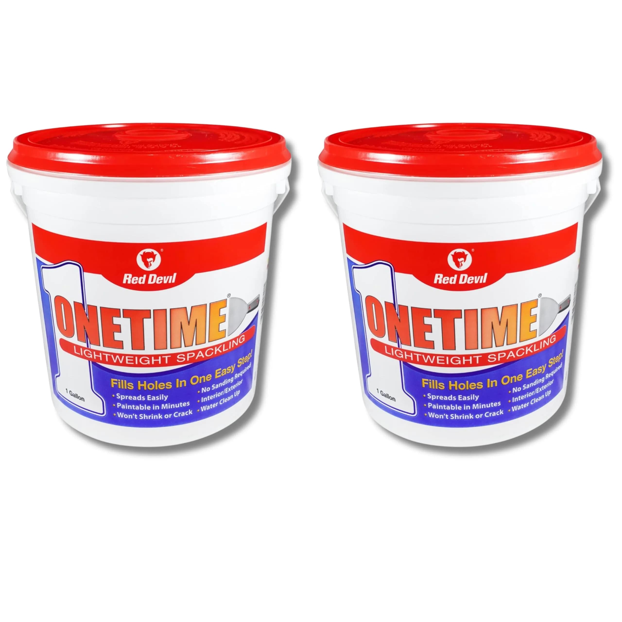 Red Devil 0541 ONETIME Lightweight Spackling, 1 Gallon, Made in USA thumbnail 1