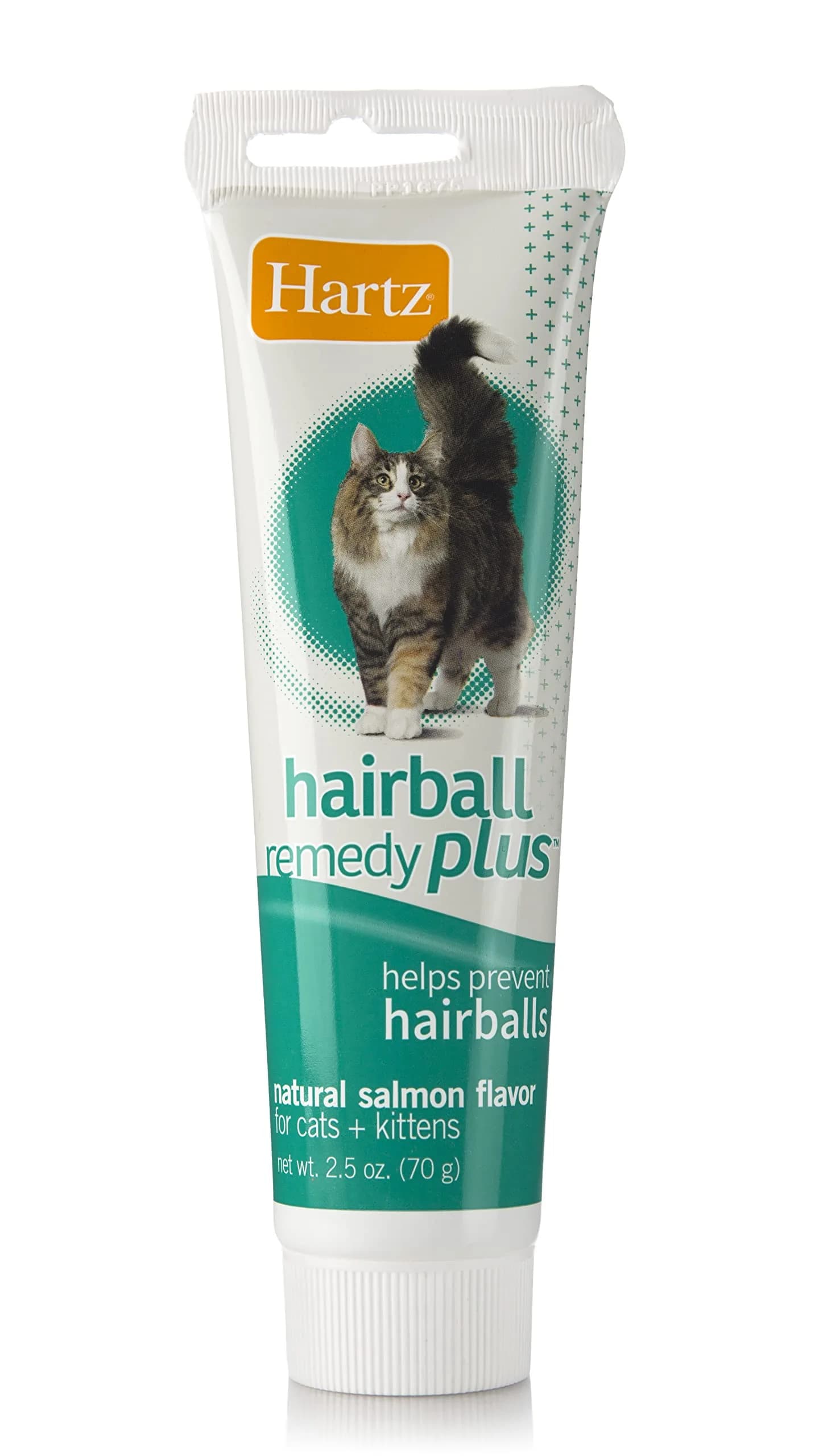 Hartz Hairball Remedy Plus Salmon Paste for Cats & Kittens 74ml (2.5 Oz) | Aids Hairball Passage & Prevention — 2.5 Ounce
