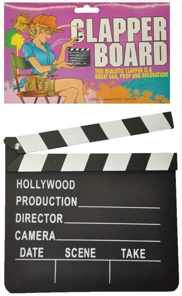 Rhode Island Novelty Clacker Hollywood Movie Toy | Unisex Paper Craft Accessory — Multi Color