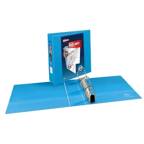 Avery Heavy-Duty View 3 Ring Binder, 3" Slant D-Ring, 635-Page Capacity, Light Blue | Durable Office & School Organizer thumbnail 2