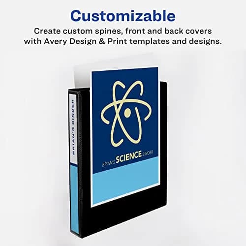 Avery Standard View 3 Ring Binder, 1.5" Round Rings, 275-Sheet Capacity, 2.1" Spine, White | Lightweight Organization & Occasional Referencing thumbnail 3