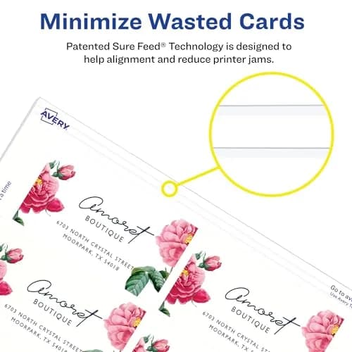 Avery Clean Edge Printable Business Cards 400 Count (2" x 3.5") | Inkjet Printer Optimized thumbnail 5