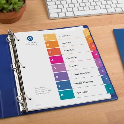 Avery Ready Index Table of Contents Dividers, 8-Tab, Color, 24 Sets | Printable & Reinforced for Professional Organization thumbnail 9