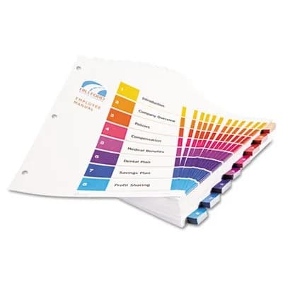 Avery Ready Index Table of Contents Dividers, 8-Tab, Color, 24 Sets | Printable & Reinforced for Professional Organization thumbnail 4