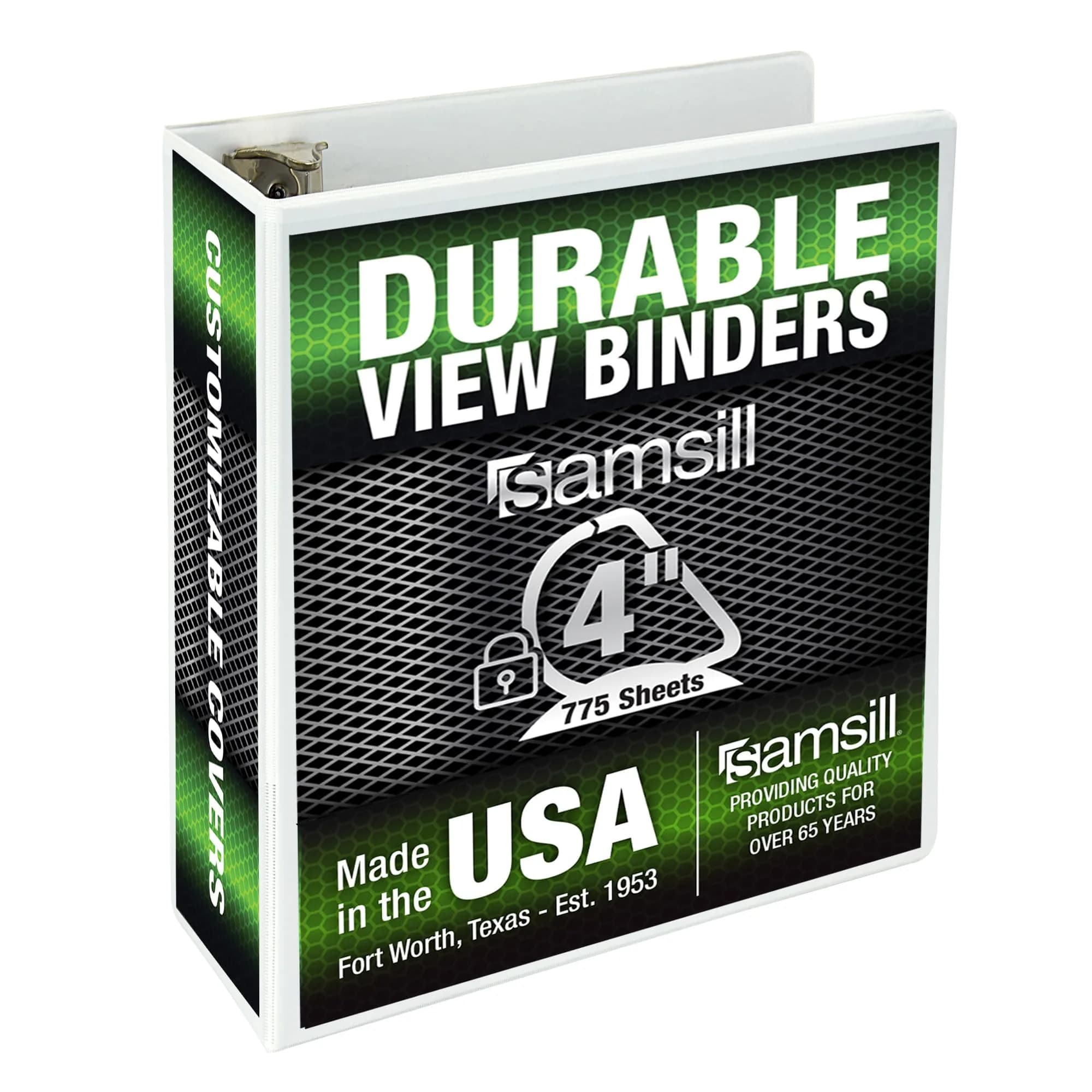 Samsill 3 Inch D-Ring Binder, Blue, 12 Pack | Holds 600 Sheets, 100% Recycled Chipboard — 4 Inch / White
