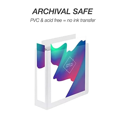 Samsill 4 Inch D-Ring Binder, White | 700-Sheet Capacity, 100% Recycled Chipboard, Archival Safe thumbnail 5