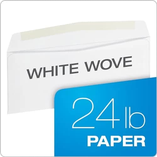Quality Park #9 Envelopes, Letter Size White Mailing Envelopes, 3-7/8 x 8-7/8 Inch, No Window, Gummed Closure, 500/Box thumbnail 5