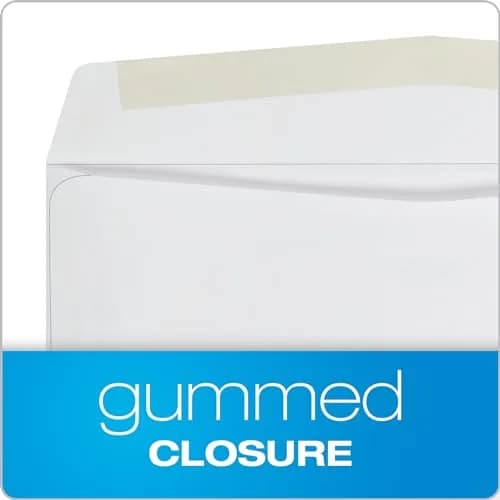 Quality Park #9 Envelopes, Letter Size White Mailing Envelopes, 3-7/8 x 8-7/8 Inch, No Window, Gummed Closure, 500/Box thumbnail 3