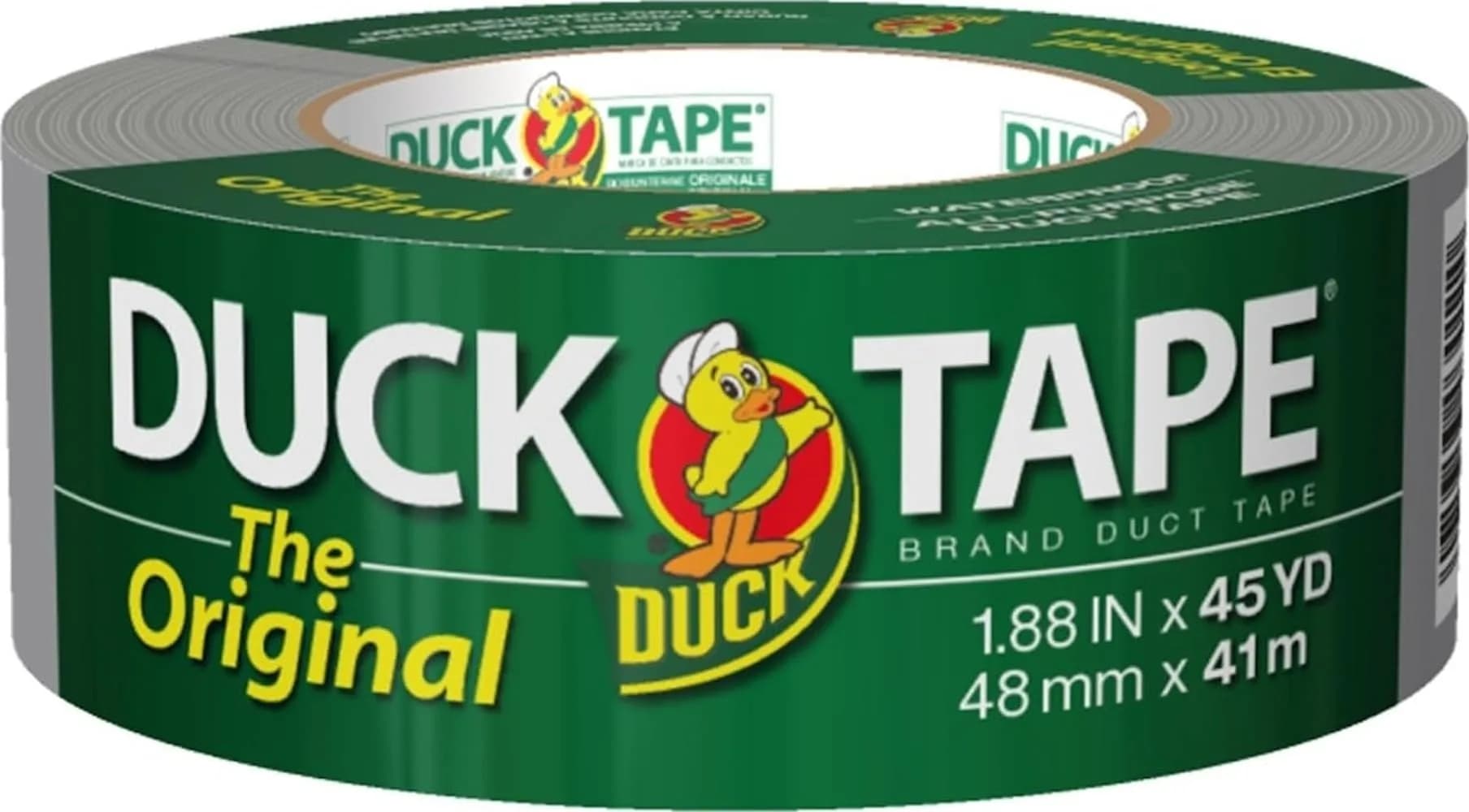 Duck Brand Original Duct Tape Silver 45 Yard Roll | Heavy Duty Waterproof Tape — 1 Roll