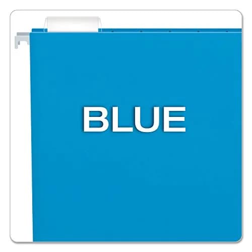 Pendaflex Recycled Hanging Folders Letter Size | Blue 1/5 Cut, 25/Box thumbnail 5