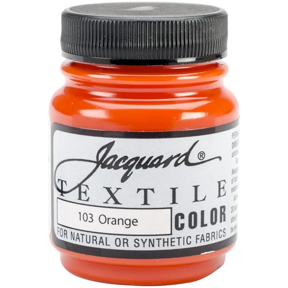 Jacquard Textile Paint Orange 66ml (2.25 Fl Oz) | Permanent Fabric Paint for Clothes, Shoes, Upholstery
