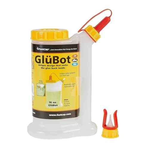 FastCap Glue Dispenser, Yellow/White, 16 oz | Spill-Proof, Two-Chamber Design thumbnail 1