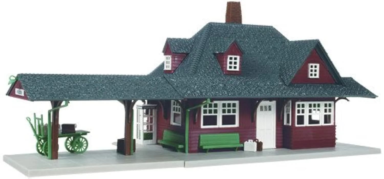 Fisher-Price Atlas Model 706 Passenger Station Kit HO | Authentic Railroad Scale Model Kit, Assembly Required - main product image