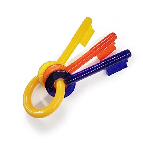 Nylabone Puppy Chew Teething Keys Dog Chew Toy, Bacon Flavor, X-Small | Soothes Gums, Cleans Teeth thumbnail 7
