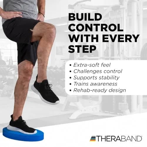 THERABAND Stability Trainer Pad, Foam Balance Pad, Soft, Set of 2, Blue | Moderate instability for balance & coordination thumbnail 5