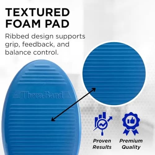 THERABAND Stability Trainer Pad, Foam Balance Pad, Soft, Set of 2, Blue | Moderate instability for balance & coordination thumbnail 6