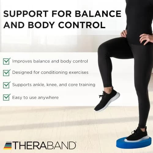 THERABAND Stability Trainer Pad, Foam Balance Pad, Soft, Set of 2, Blue | Moderate instability for balance & coordination thumbnail 4