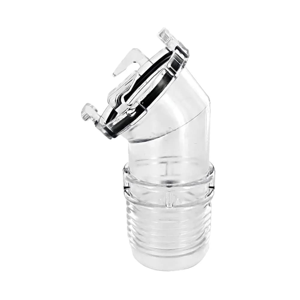 Valterra Clearview 45° Threaded Hose Adapter 7.7cm (3.04" ID) | Connects RV Drain Hoses Securely - main product image