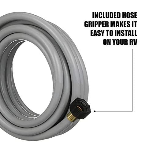 Valterra Flushing Hose for RVs 1/2" x 25' Gray | Durable Gray Water Drainage Hose thumbnail 3