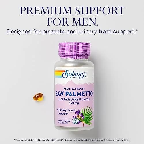 SOLARAY Saw Palmetto Extract 60 Softgels | Prostate & Urinary Support in India thumbnail 3