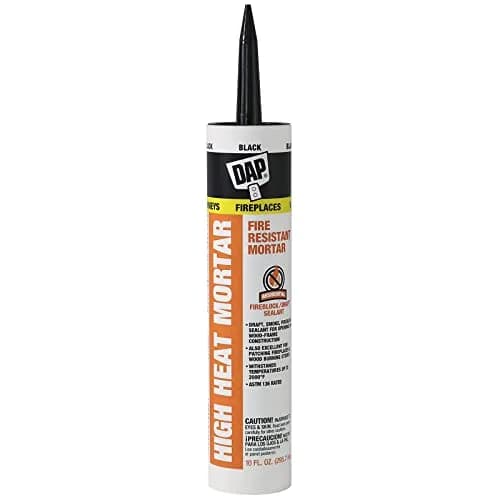 DAP High Heat Fire Resistant Mortar, 10 Oz, Black | ASTM E136 Non-Combustible Sealant for Firebrick & Fireplaces thumbnail 1