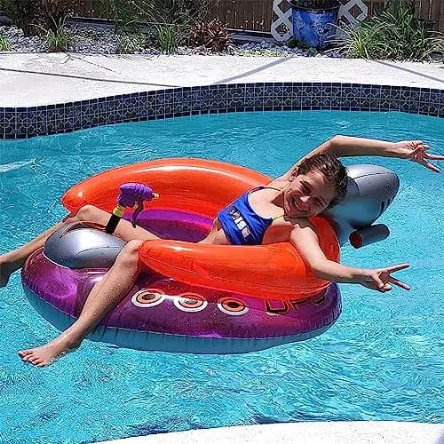 Swimline UFO Spaceship Squirter Inflatable Float for Kids | 45" | Water Fun with Built-in Squirter thumbnail 6