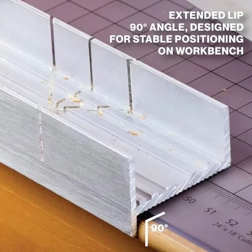 Excel Blades 6-Inch Aluminum & Steel Mitre Box | Precision Cuts for Wood, Plastic, Soft Metals thumbnail 5