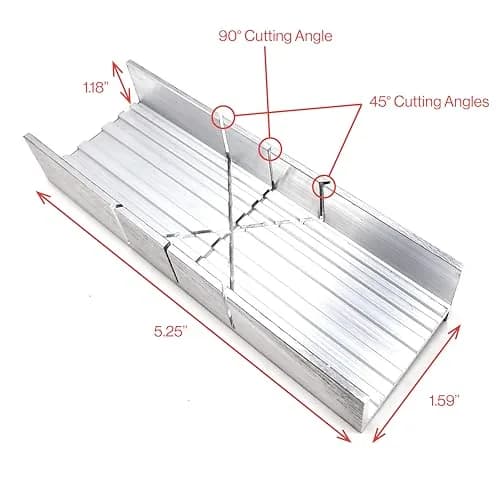Excel Blades 6-Inch Aluminum & Steel Mitre Box | Precision Cuts for Wood, Plastic, Soft Metals thumbnail 2