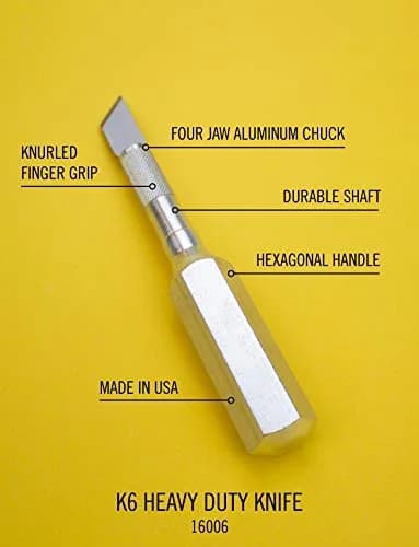 Excel Blades K6 Heavy Duty Metal Craft Knife, Hexagonal Aluminum Handle, 12 cm (4.75 in) | Precision Cutting Tool thumbnail 8