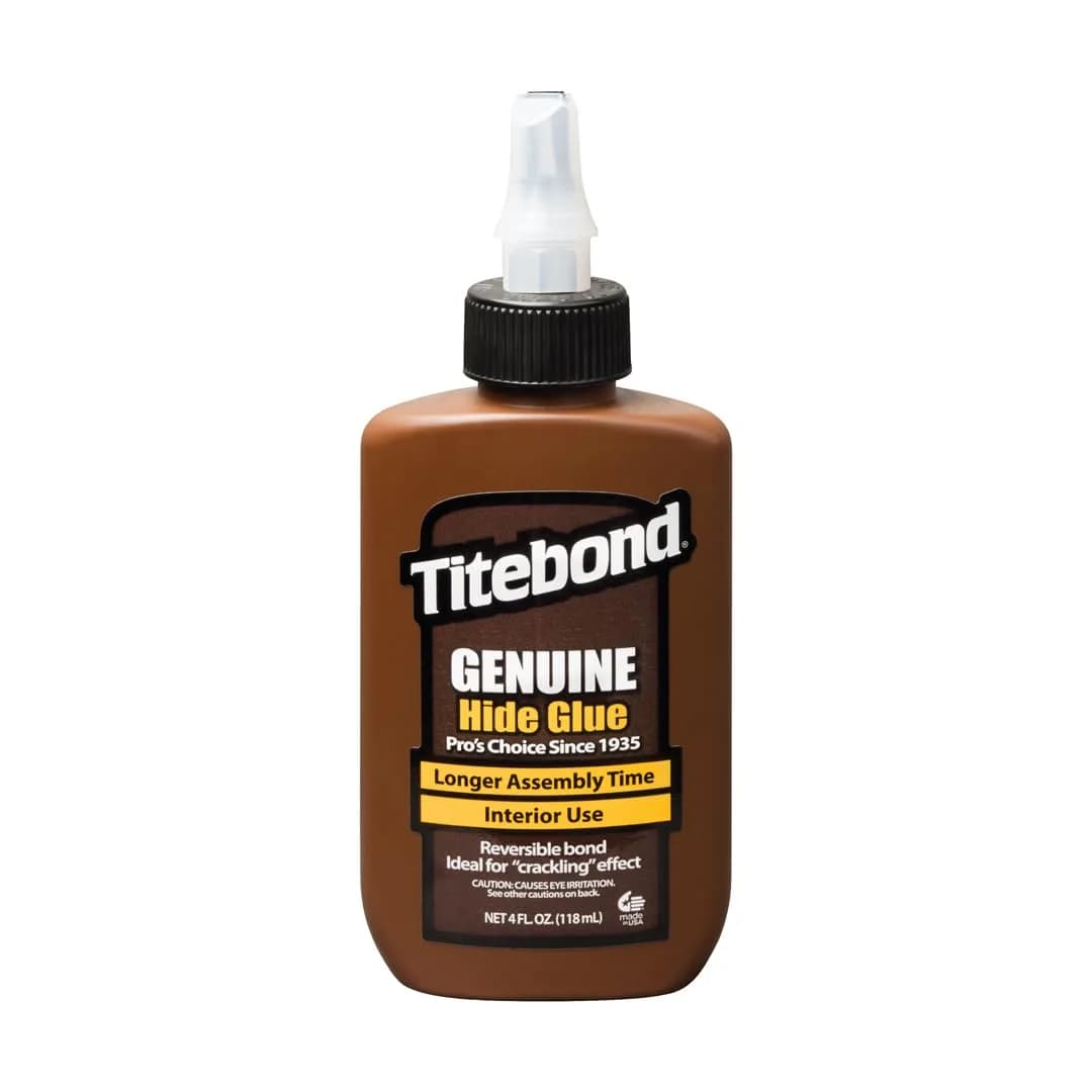 Titebond Liquid Hide Glue 237ml (8 Fl Oz) | Slow Set for Precise Assembly — Amber