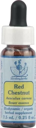 FLOWER ESSENCE SERVICES Red Chestnut Herbal Supplement Dropper 0.25 Fl Oz | Supports Calm & Compassionate Awareness thumbnail 1