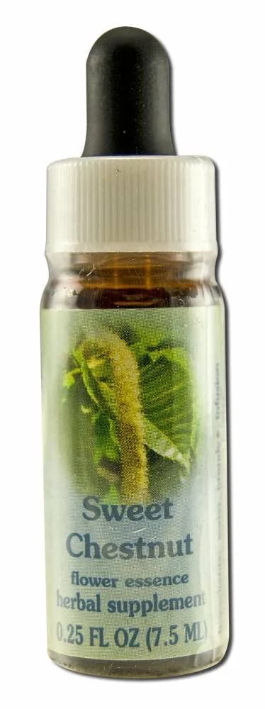 FLOWER ESSENCE SERVICES Red Chestnut Herbal Supplement Dropper 0.25 Fl Oz | Supports Calm & Compassionate Awareness — 0.25 Fl Oz