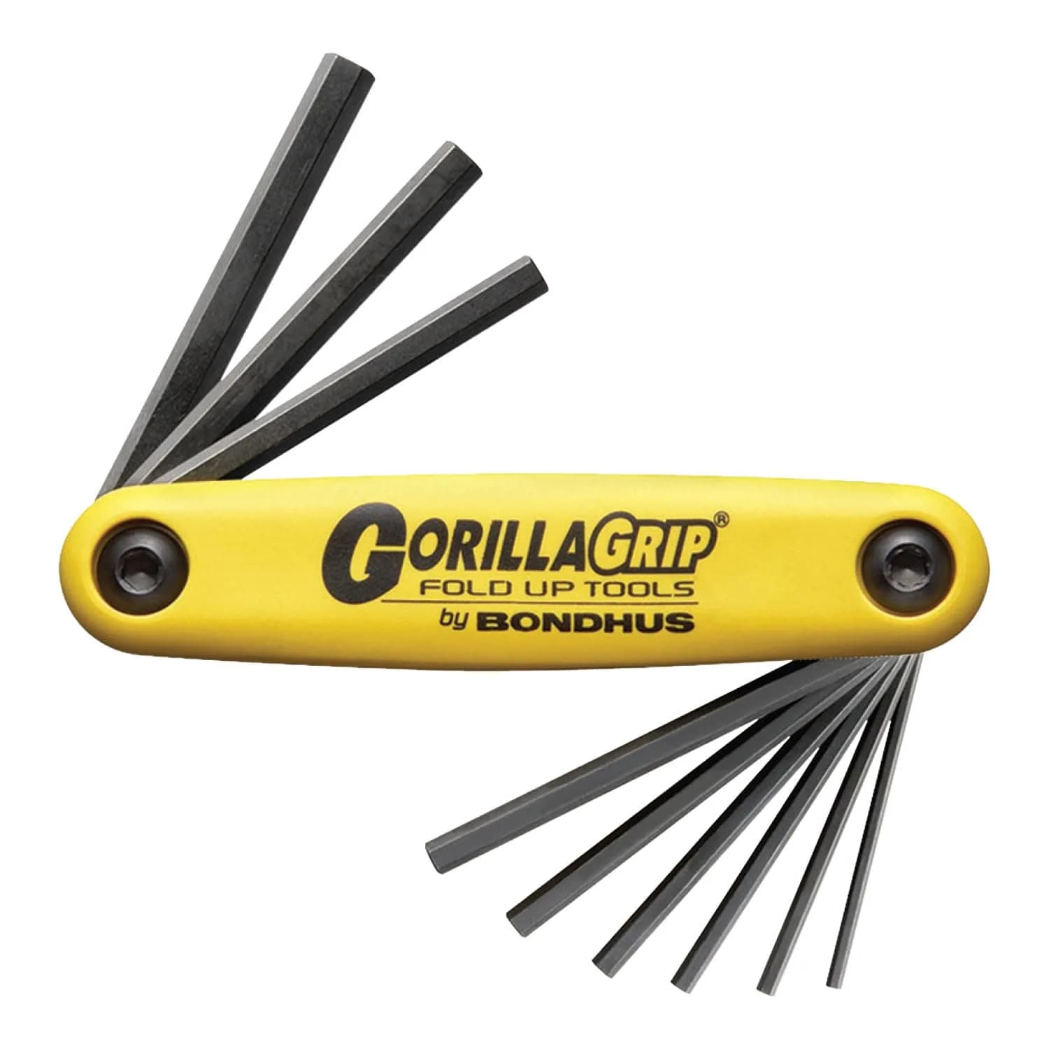 Bondhus GorillaGrip Hex Fold-up Keys Set of 9 | Up to 20% Stronger USA Steel, Rust-Resistant, 0.050-3/16-Inch - main product image