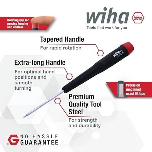 Wiha Screwdriver Set, Hex Metric, 7 Piece | Precision Handle for Accurate Fastening thumbnail 2