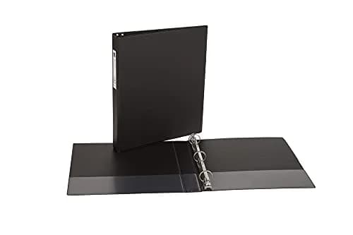 Avery Standard 3 Ring Binder, 1" Round Rings, Black | Light Workload Organizer thumbnail 7