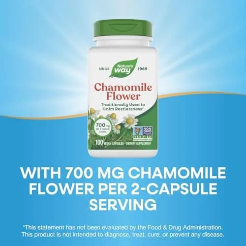 Nature's Way Chamomile Flower Capsules 700mg (100 Count / 50 Servings) | Traditional Calming Support thumbnail 4