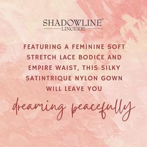 Shadowline Women’s Ivory Long Lace Bodice Nightgown | Elegant Sleepwear from USA, 53” Length, Sleeveless thumbnail 7