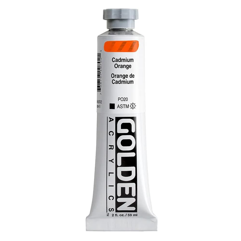 GOLDEN Heavy Body Acrylic Paint Cadmium Orange 59ml (2 fl. oz.) | ASTM Lightfastness I Opaque - main product image