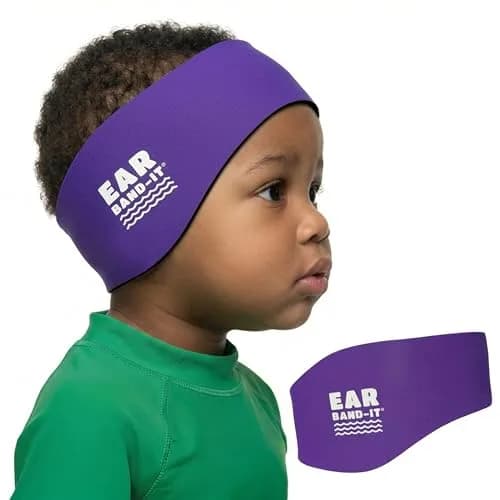 Ear Band-It Original Swimming Headband Purple Large | Doctor-Invented Ear Protection for Water Sports & Sensory Support thumbnail 1