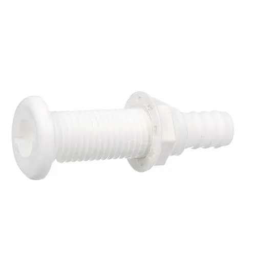 Seachoice Polypropylene Extra Long Thru-Hull Connector for 3/4 in. ID Hose, White Finish | Reliable Marine Fitting thumbnail 2